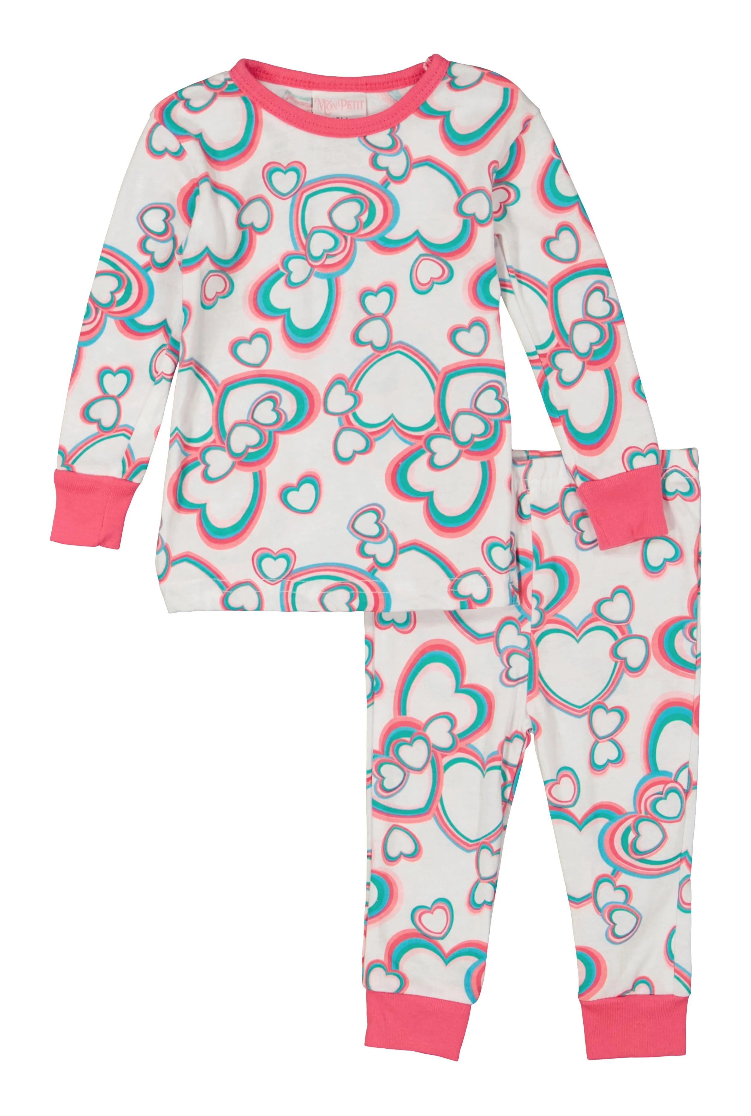 Baby Girls 12-24M Printed Pattern Pajama Top and Pants