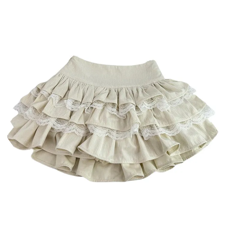 Ballerina Core Ruffled Lace Skirt