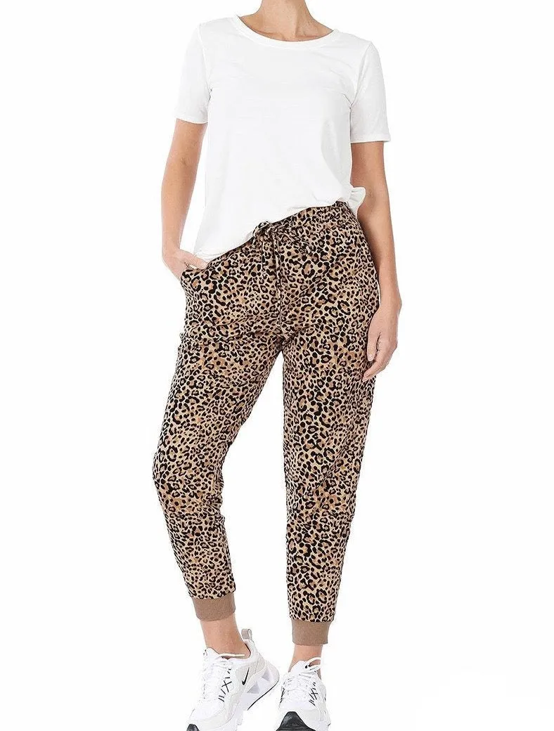 Cotton Terry Animanl Print Pants