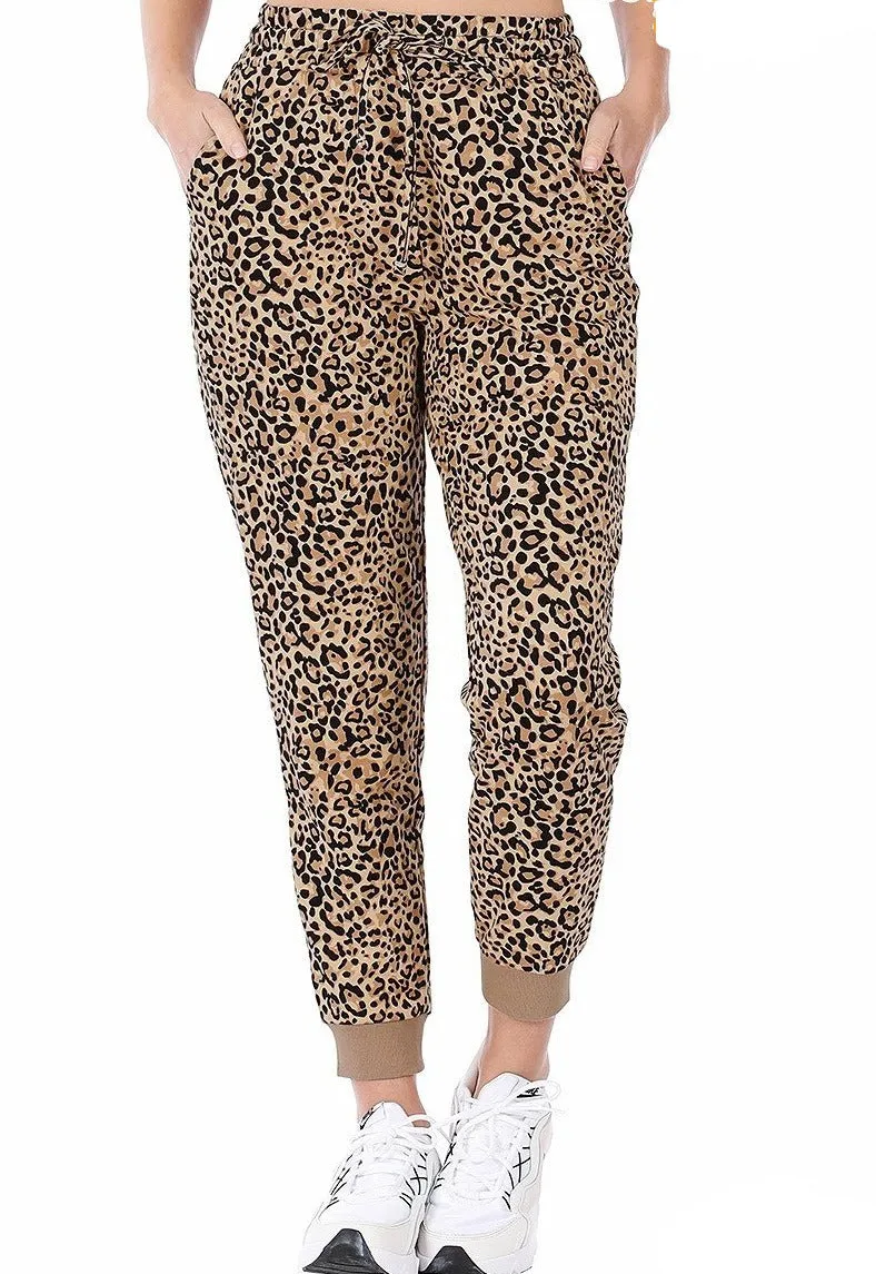 Cotton Terry Animanl Print Pants