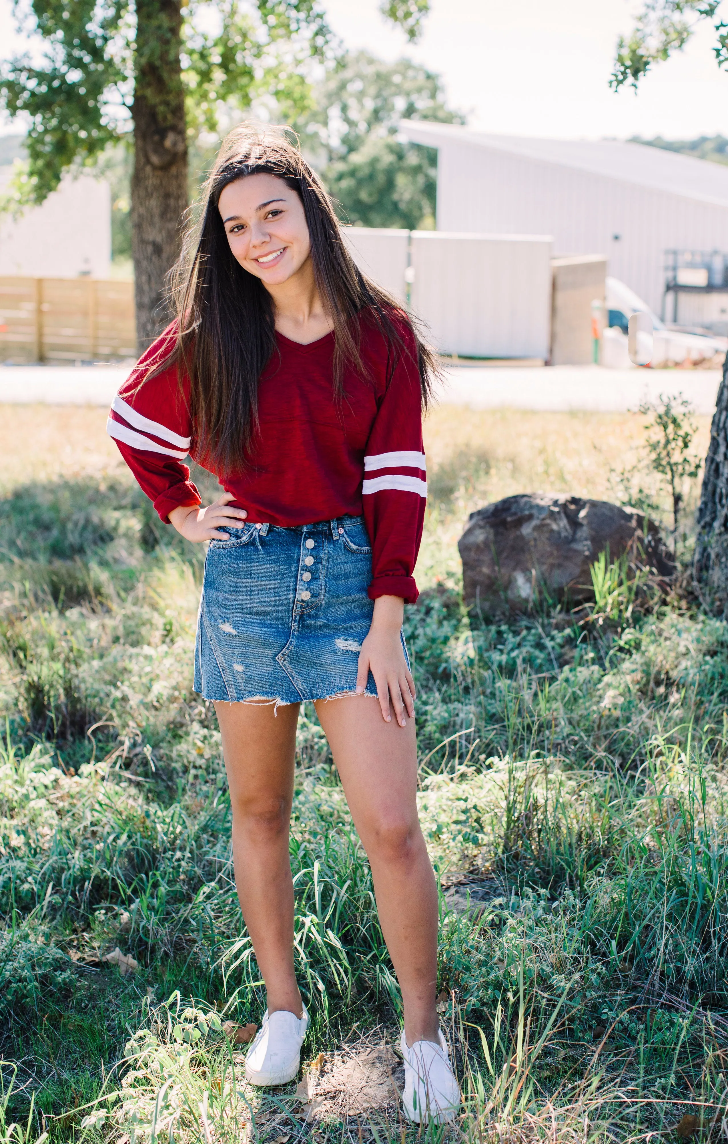 Denim A-Line Skirt