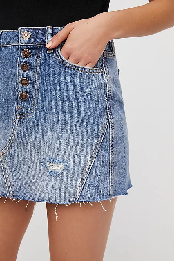Denim A-Line Skirt