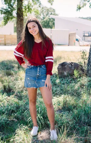 Denim A-Line Skirt