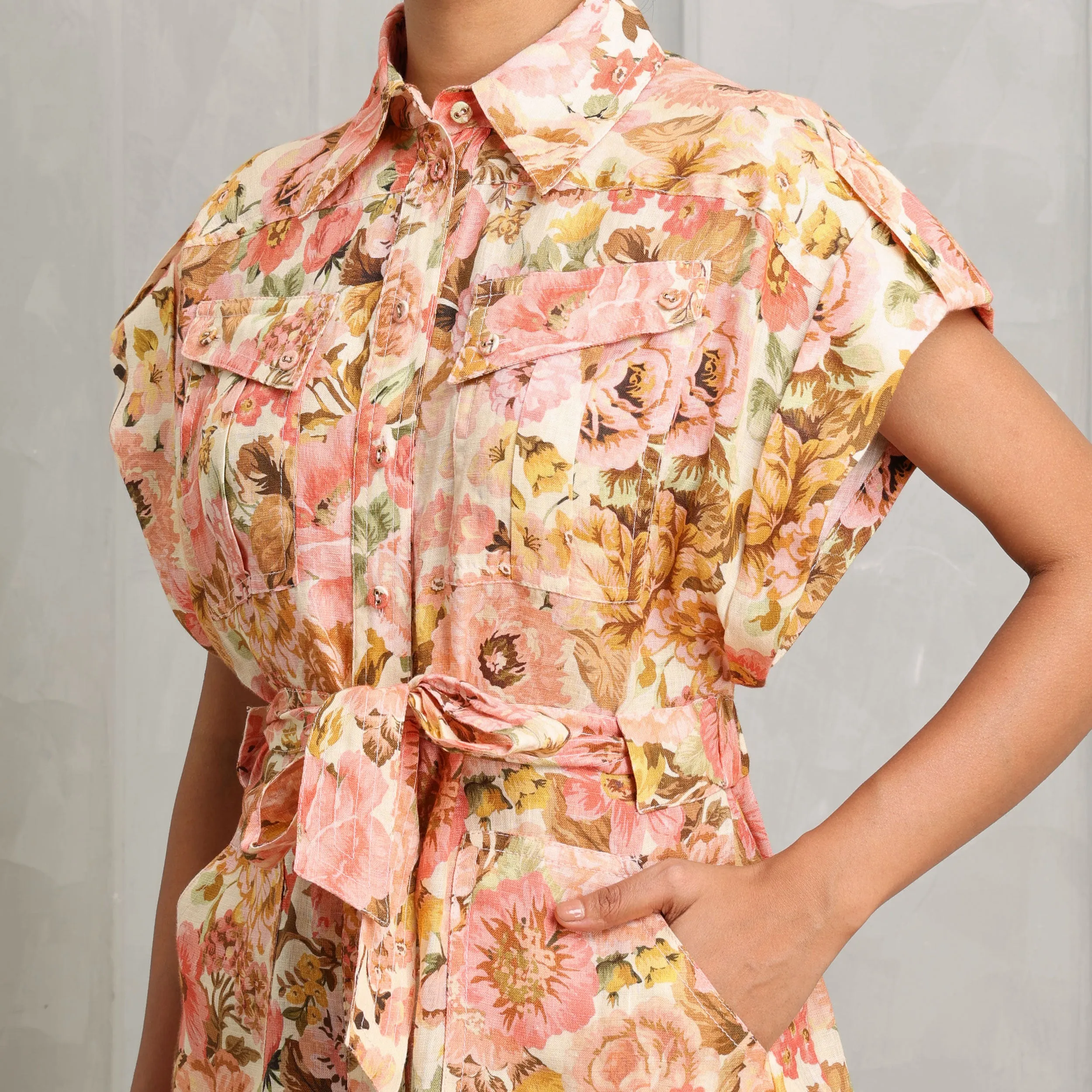 Golden Cuffed Playsuit