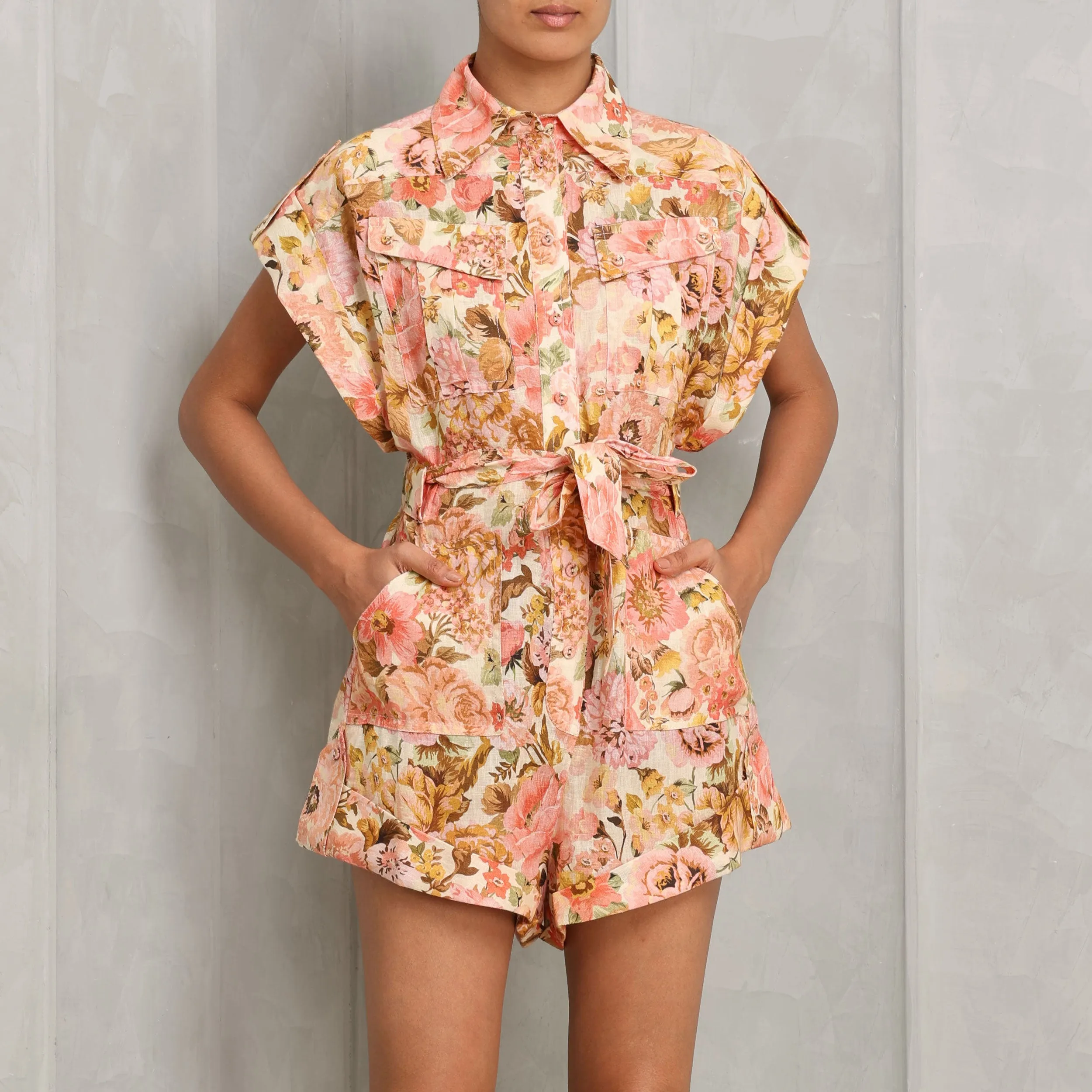 Golden Cuffed Playsuit