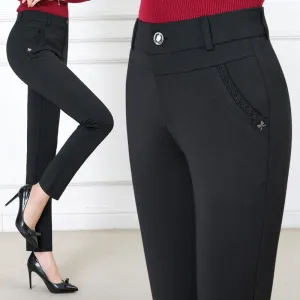 High Waist Casual Trousers