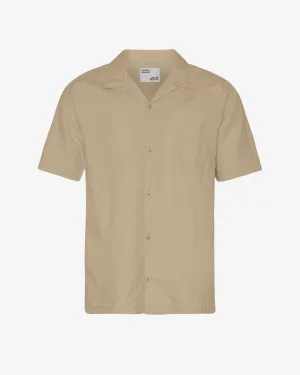 Linen Short Sleeved Shirt - Desert Khaki