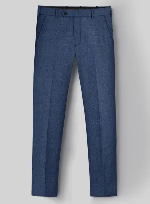 London Loom Indigo Blue Eufemia Wool Silk Linen Pants
