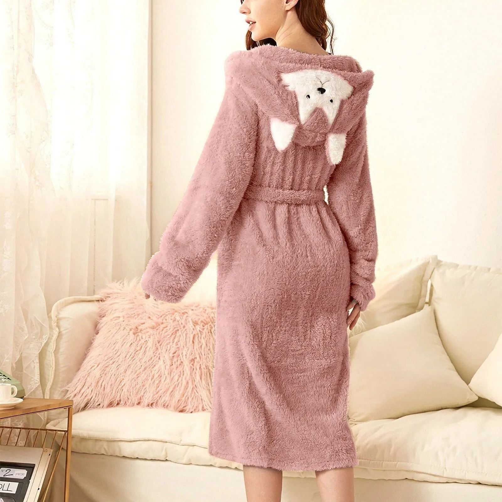 Philandra Bademantel - Warmer Kuschel-Fleece-Bademantel für Damen
