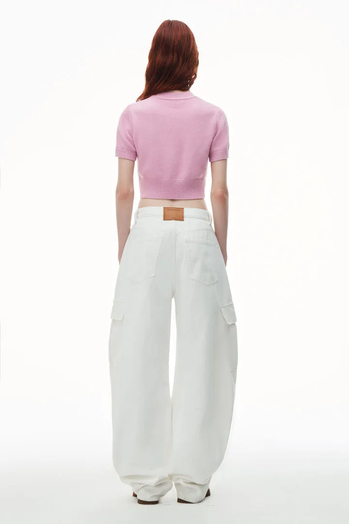 Short Sleeve Cropped Pullover