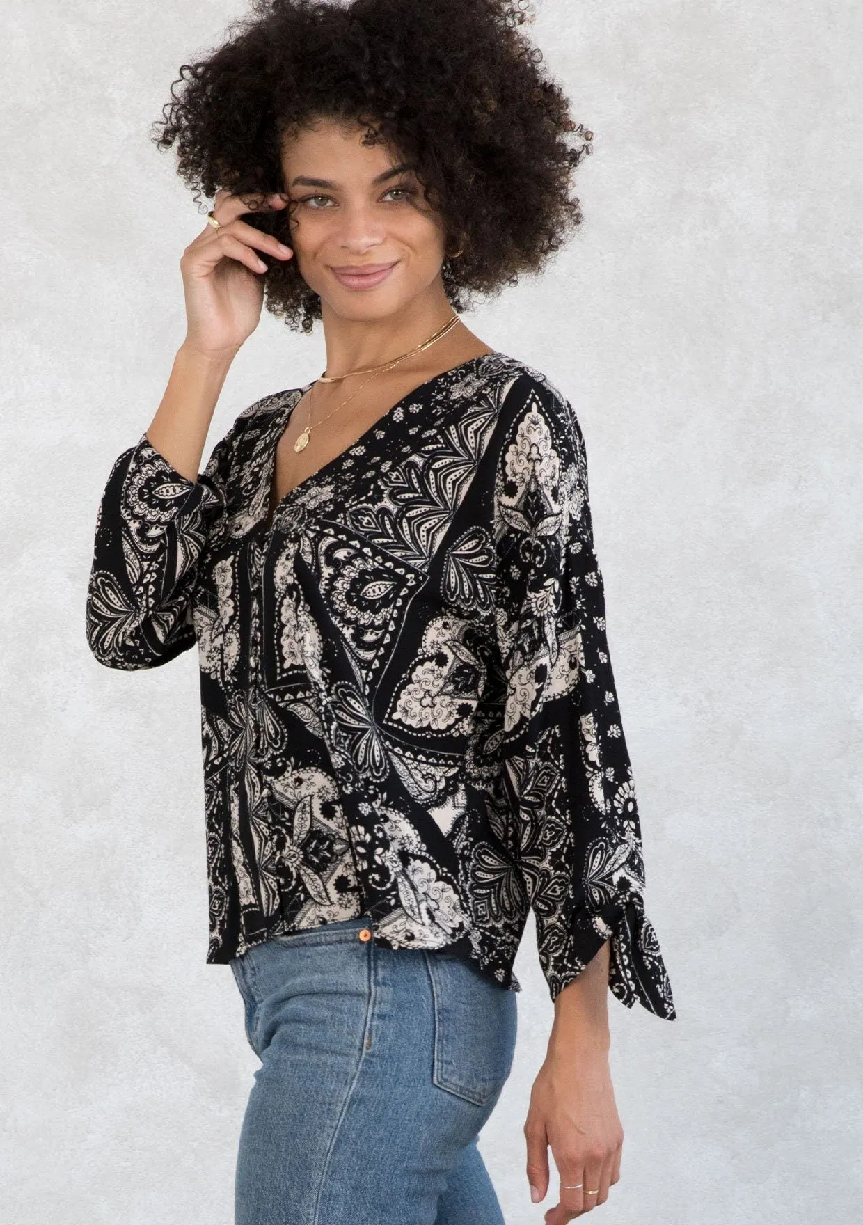 Simone Button Up Top