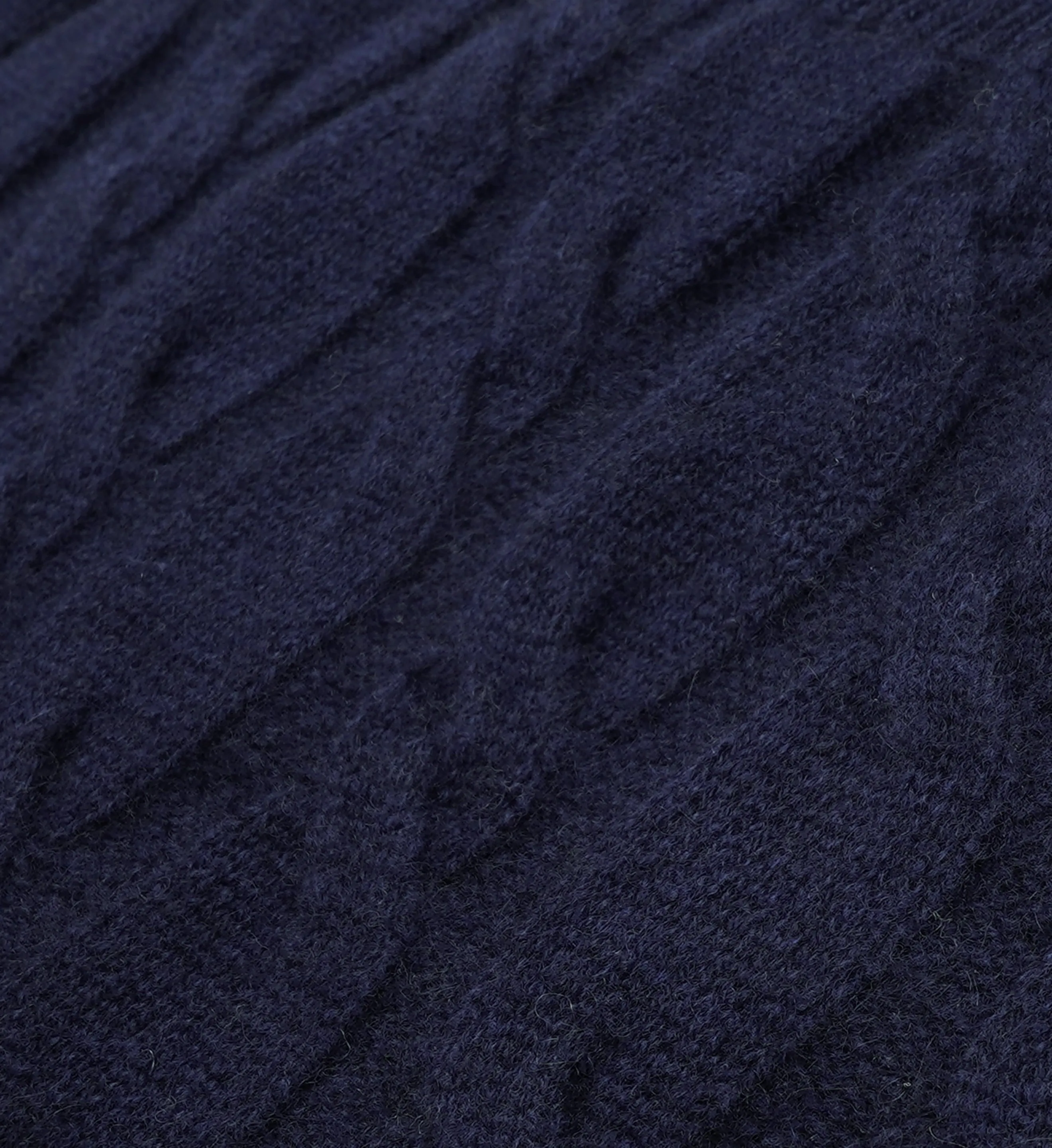 SRC Cableknit Cashmere Zip hoodie - Navy/White