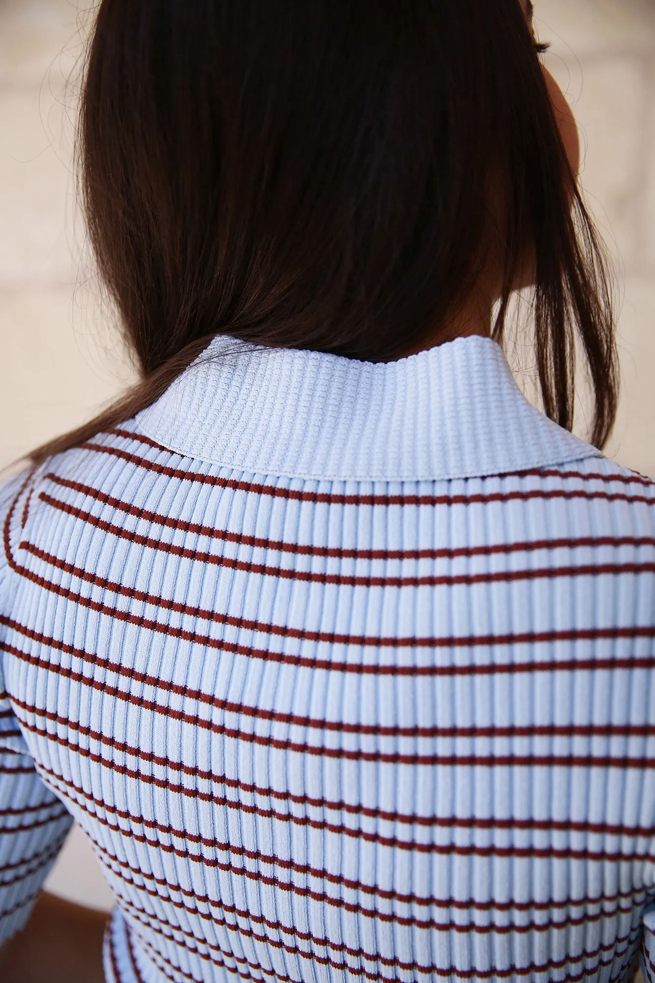 Sydney Ribbed Top Ice Water/Sequoia