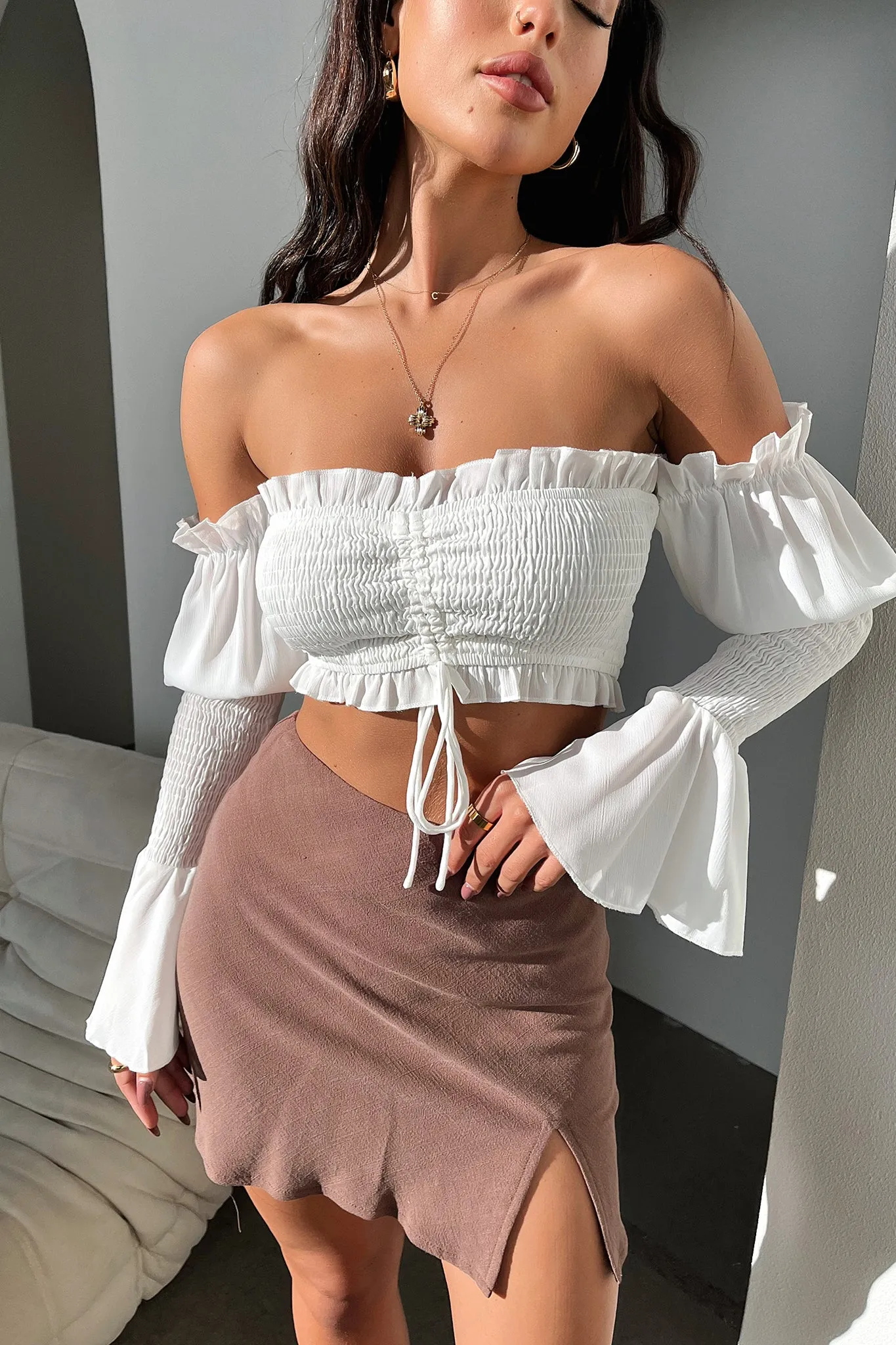 Zara Mini Skirt - Brown
