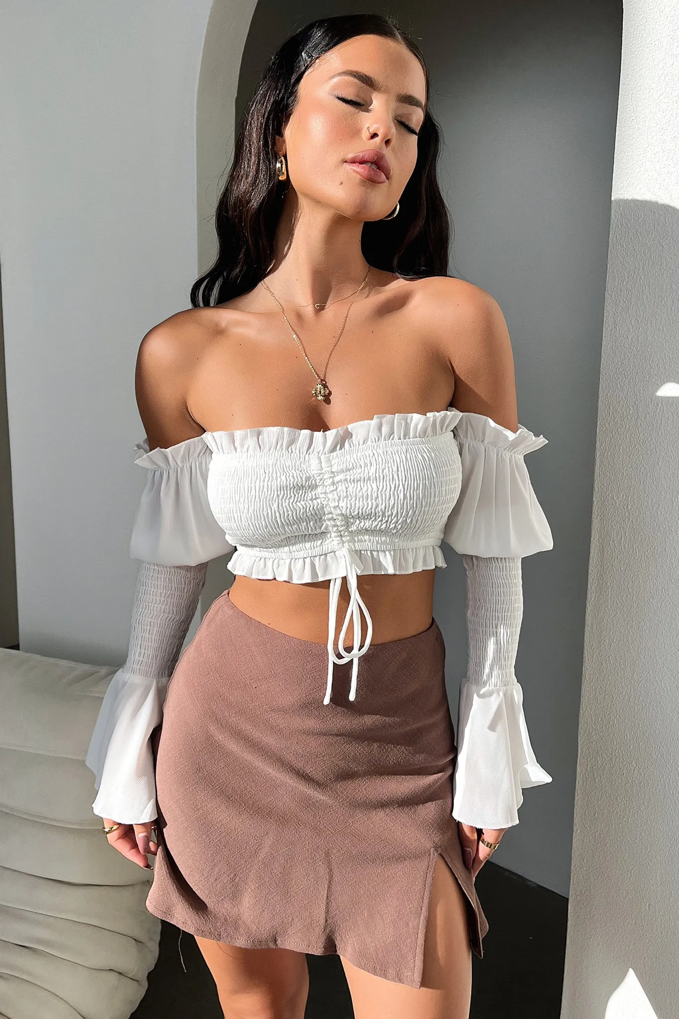 Zara Mini Skirt - Brown